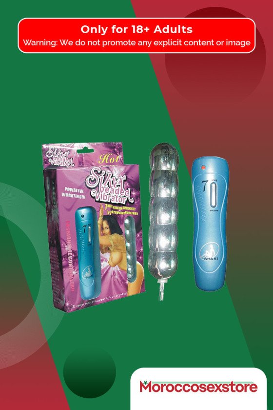 Silver Beaded Anal Vibrator-BIG AD-011