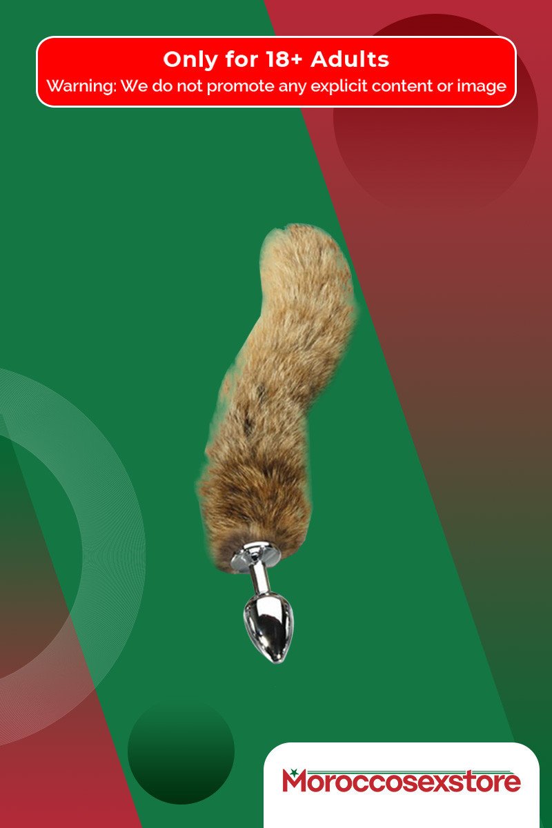 Fox Tail Brown Plated Metal Anal Plugs AD-020