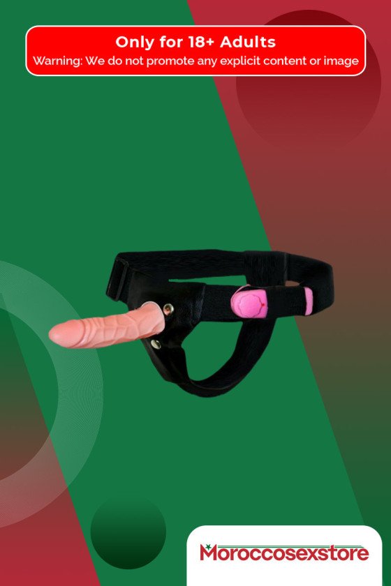 LeLuv 6.5” Male Hollow Vibrating Strap On SO-010