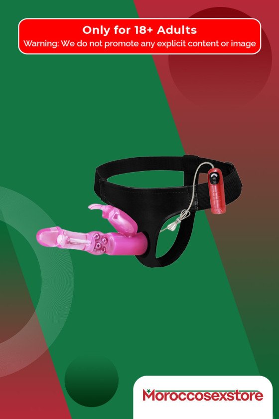 Baile Ultra Harness 7-inch Strap-on with Multi-speed Vibrations SO-033